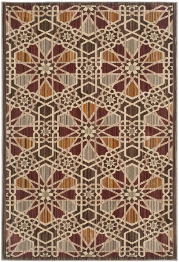 Safavieh Infinity Inf560b Brown - Beige Area Rug - Image 3