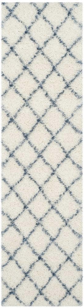 Safavieh Moroccan Shag Msg343c Ivory – Blue Area Rug