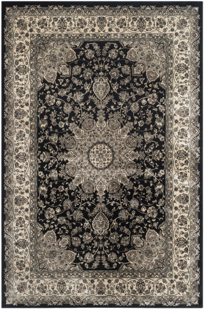 Safavieh Persian Garden Peg605b Black – Ivory Area Rug Clearance