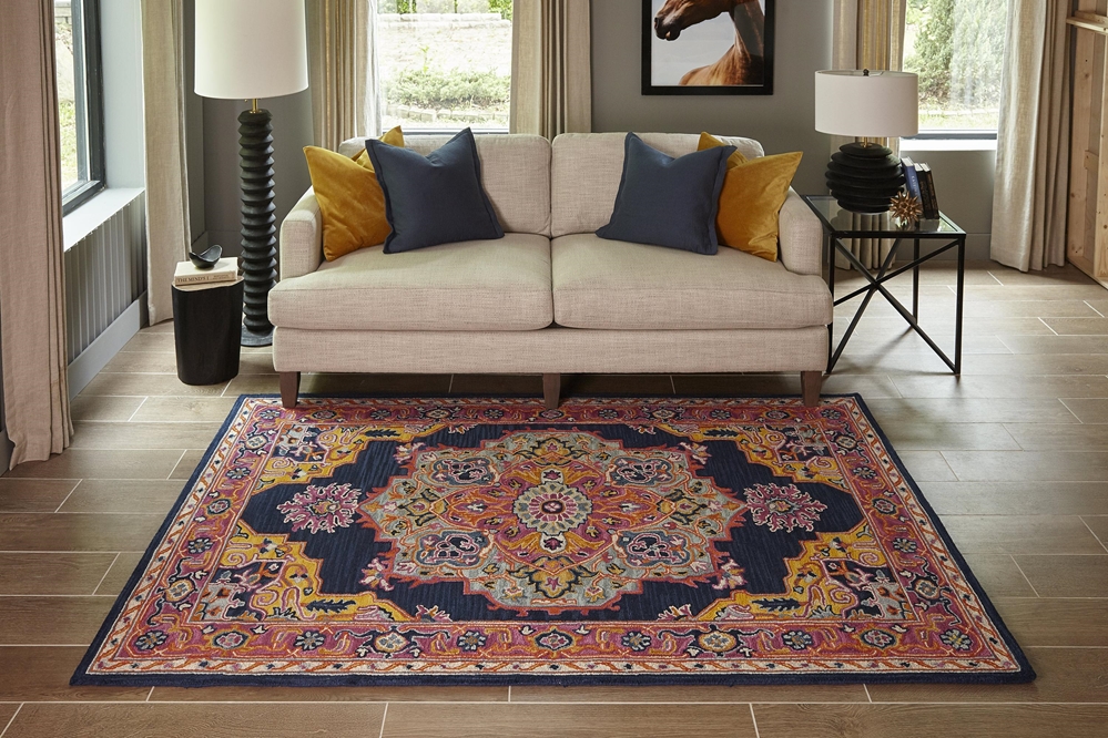 Momeni Ibiza IBI-1 Navy Area Rug