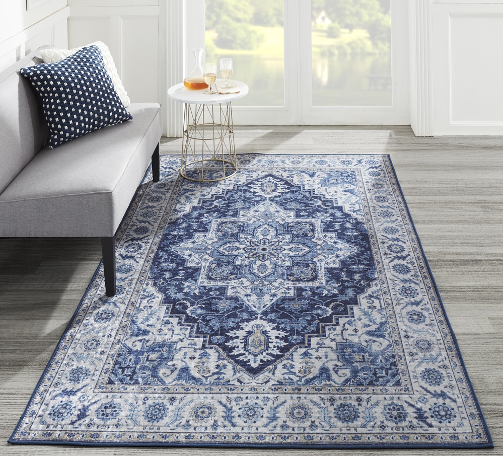 Momeni Karachi KAR-8 Blue Area Rug