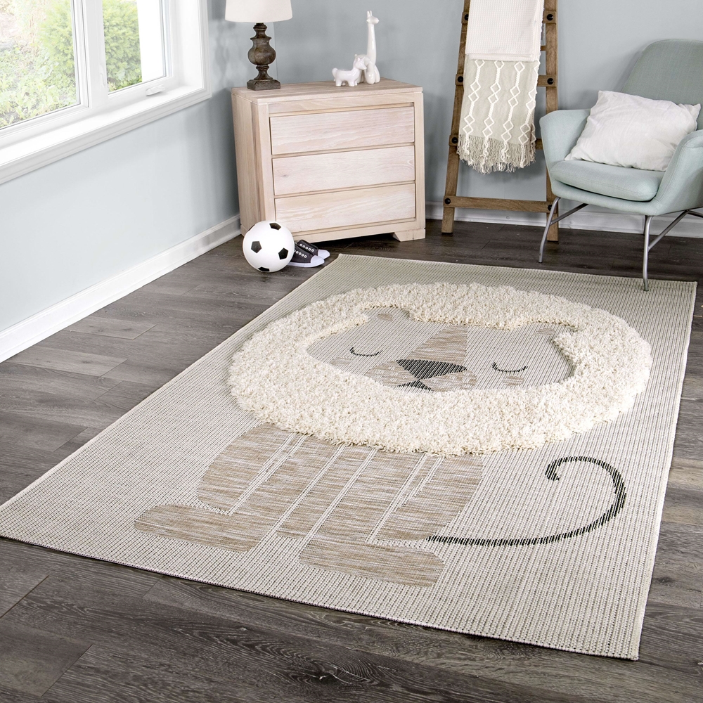 Orian Navajo Spirit Animal Beige Area Rug