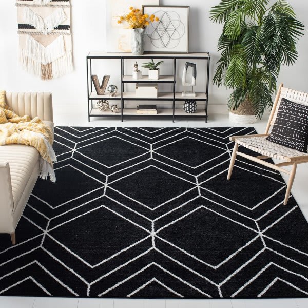 Safavieh Adirondack Adr241z Black – Ivory Area Rug